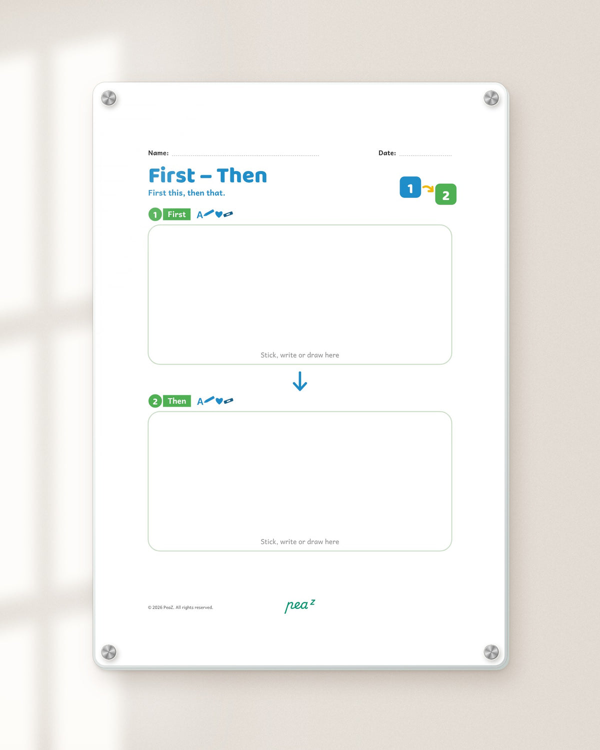 First–Then Board | Kids Transitions & Motivation Visual Board