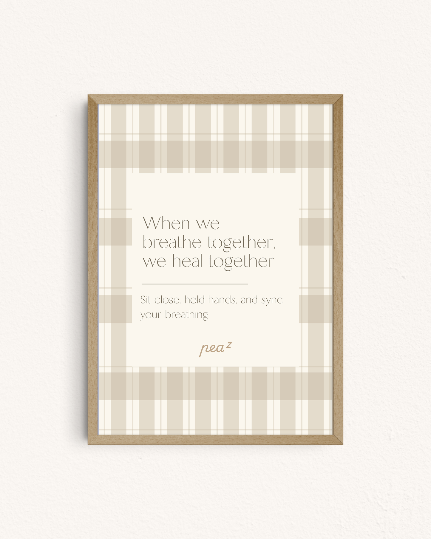When We Breathe Together, We Heal Together | Couples Therapy Wall Art & Relationship Healing Quote