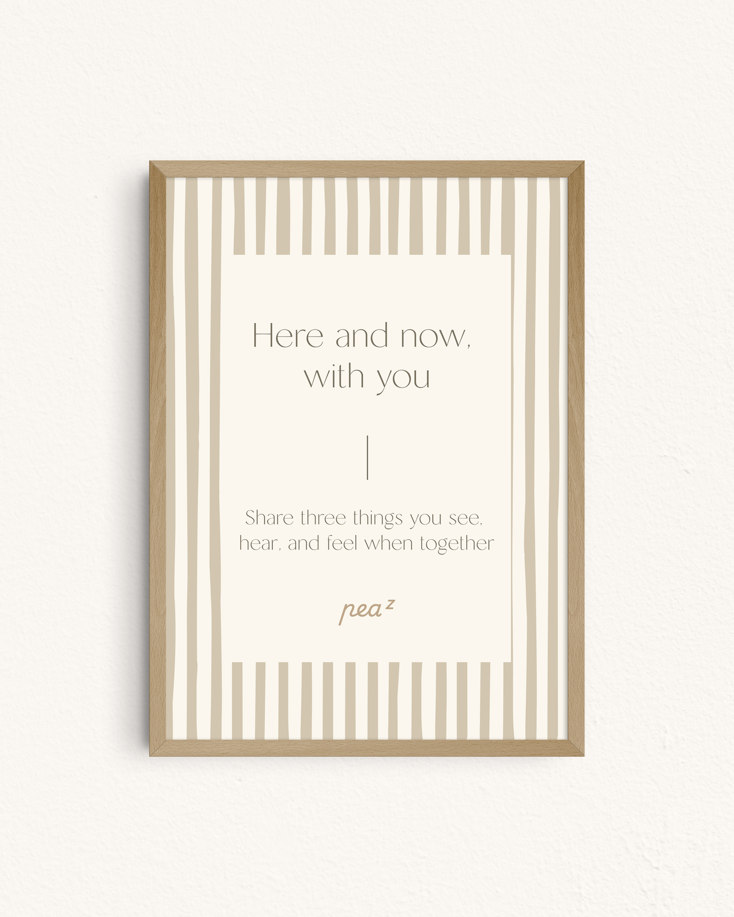 Here and Now, With You | Mindful Couples Wall Art for Emotional Presence