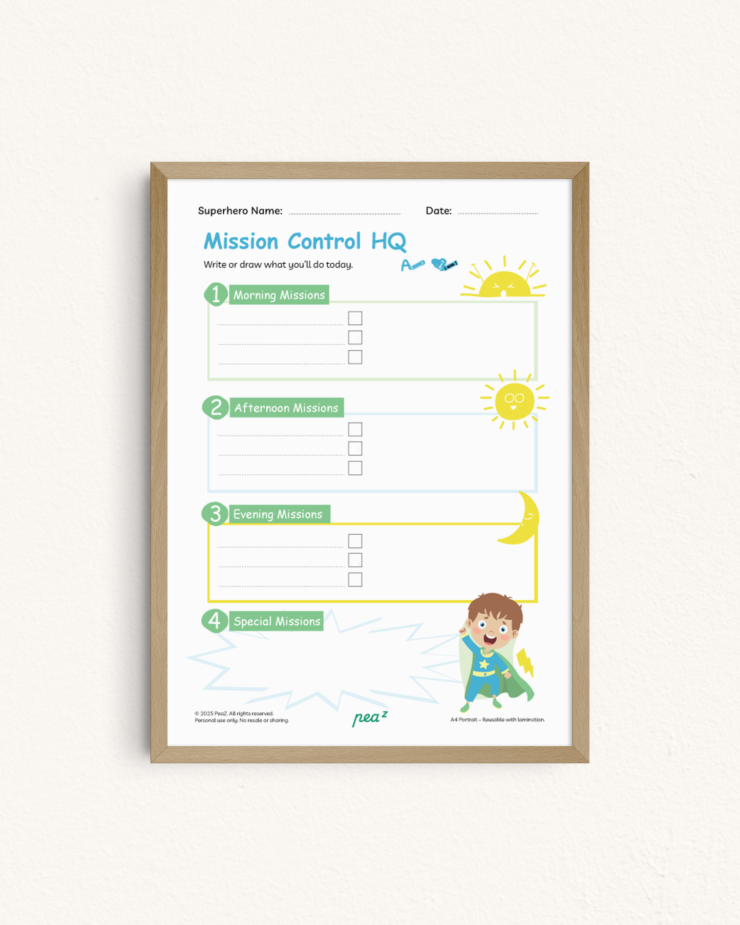 Mission Control HQ | Kids Daily Routine & Responsibility Planner