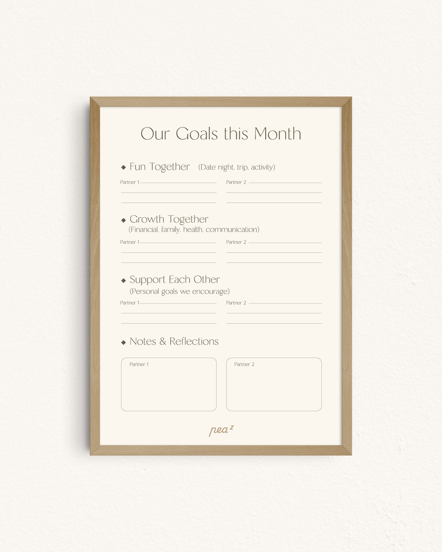 Our Goals This Month | Monthly Relationship Planning & Alignment Template