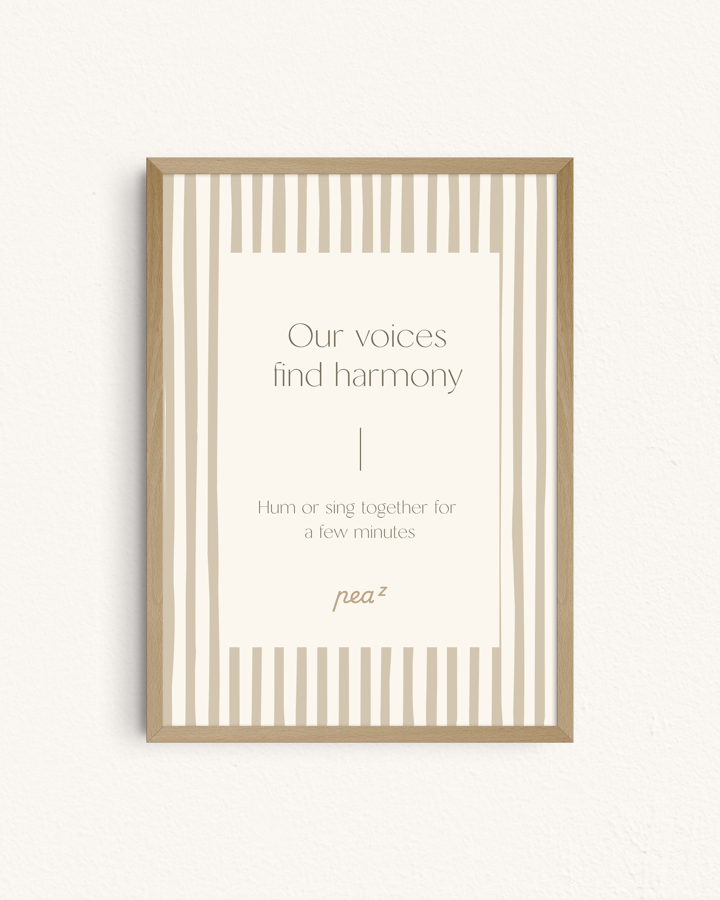 Our Voices Find Harmony | Couples Connection Quote Wall Art for Therapy Rooms & Shared Spaces