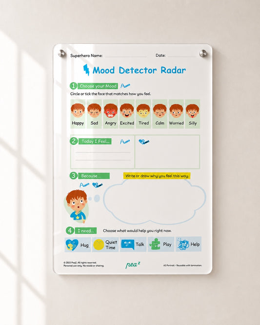 Mood Detector Radar | Kids Emotion Regulation & Needs Communication Board