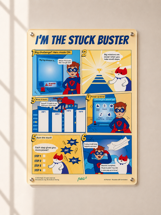 I’m the Stuck Buster – Superhero Problem-Solving & Focus Tool for Kids
