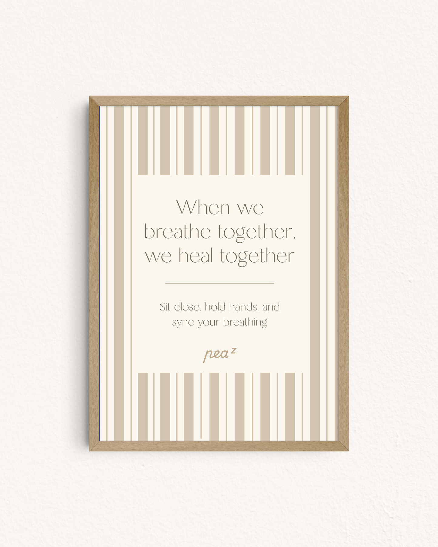 When We Breathe Together, We Heal Together | Couples Therapy Wall Art & Relationship Healing Quote