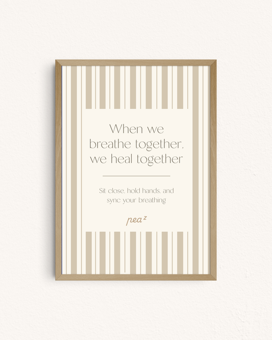 When We Breathe Together, We Heal Together | Couples Therapy Wall Art & Relationship Healing Quote