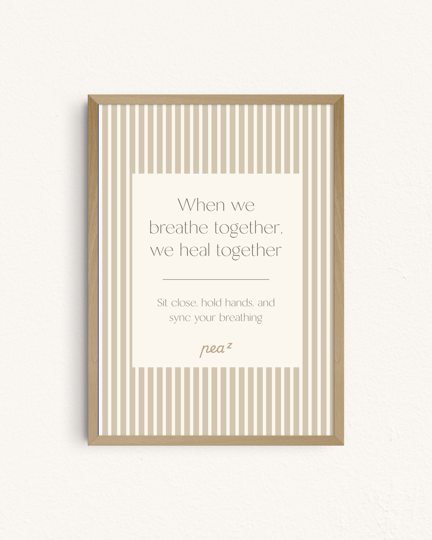 When We Breathe Together, We Heal Together | Couples Therapy Wall Art & Relationship Healing Quote