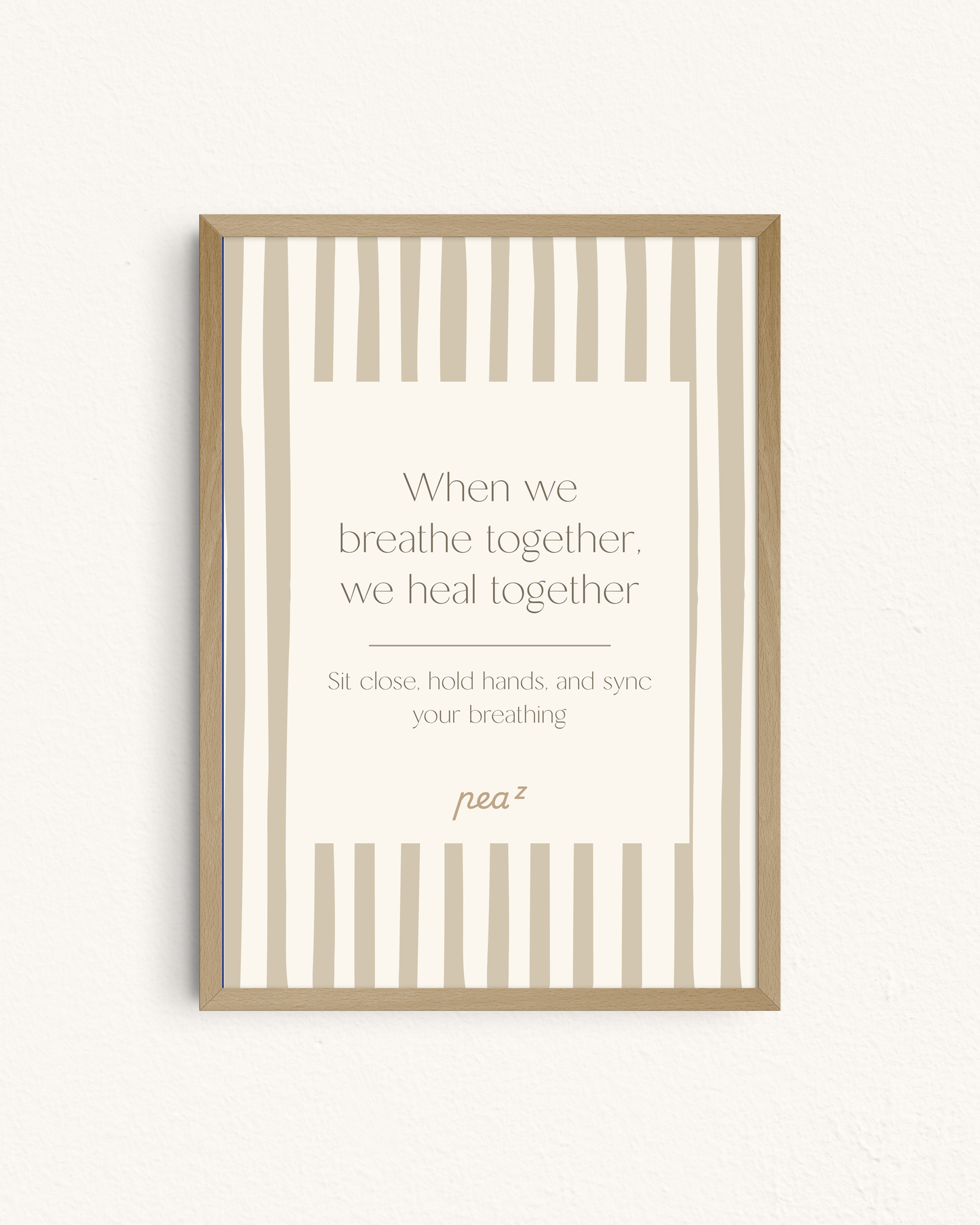 When We Breathe Together, We Heal Together | Couples Therapy Wall Art & Relationship Healing Quote