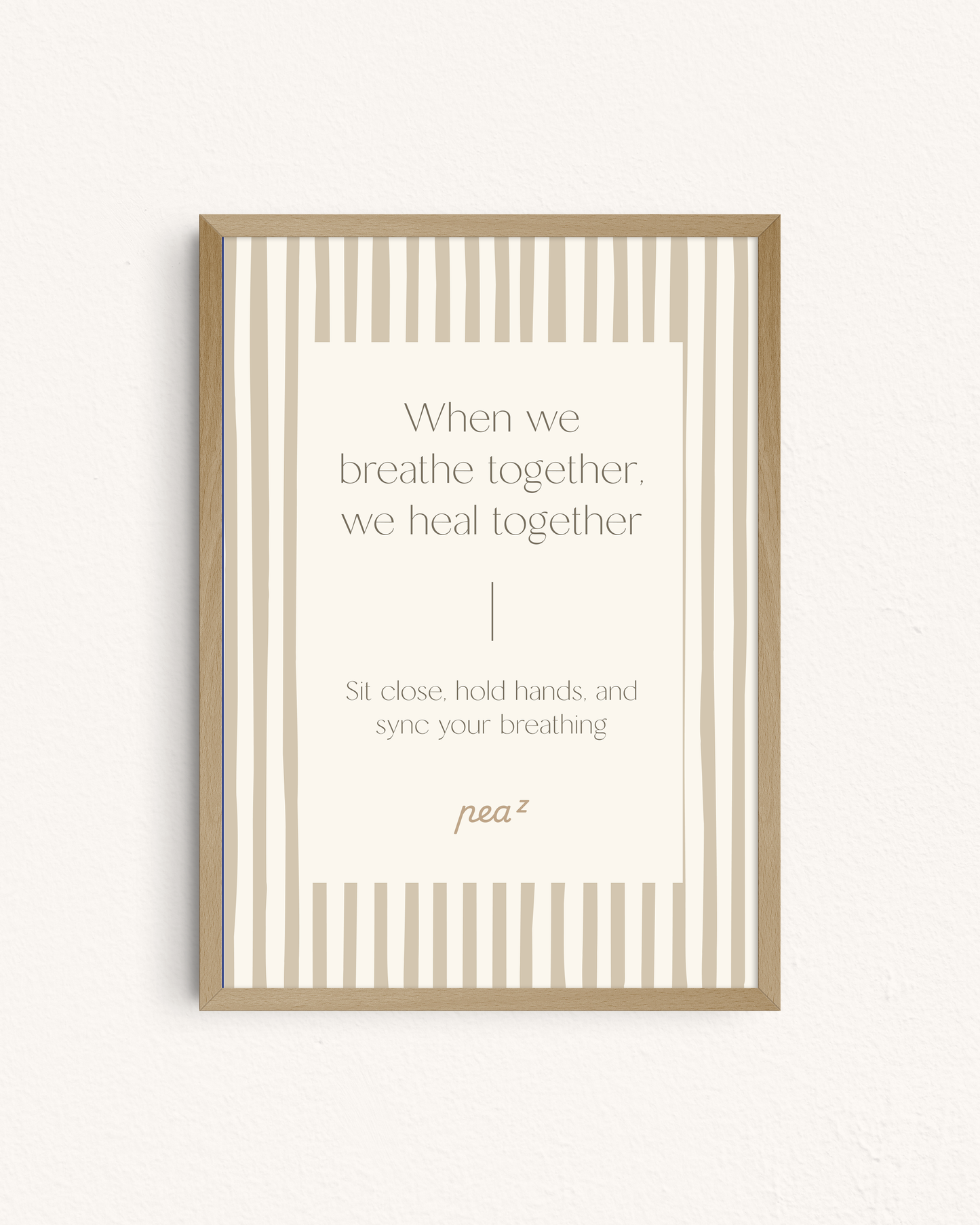 When We Breathe Together, We Heal Together | Couples Therapy Wall Art & Relationship Healing Quote