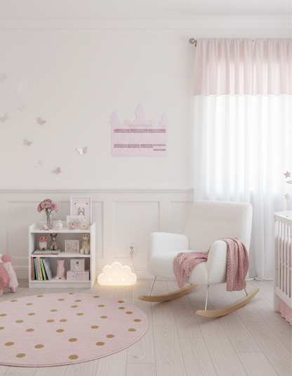 Baby on Board – The Pink Castle| Reusable Newborn Routine Wall Tracker