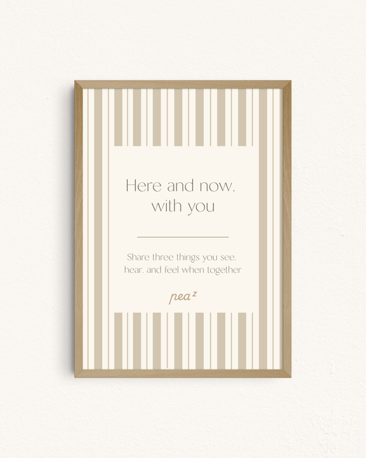Here and Now, With You | Mindful Couples Wall Art for Emotional Presence