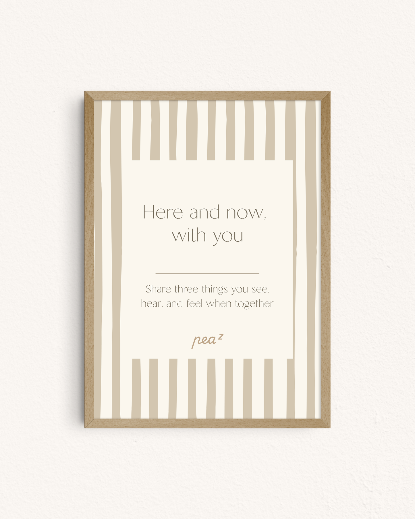 Here and Now, With You | Mindful Couples Wall Art for Emotional Presence