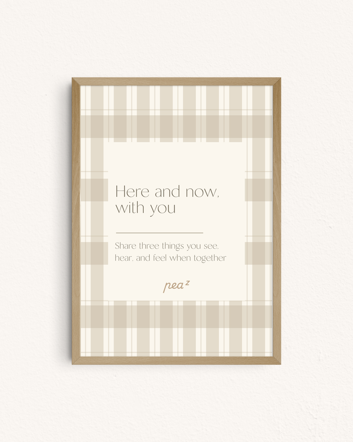 Here and Now, With You | Mindful Couples Wall Art for Emotional Presence