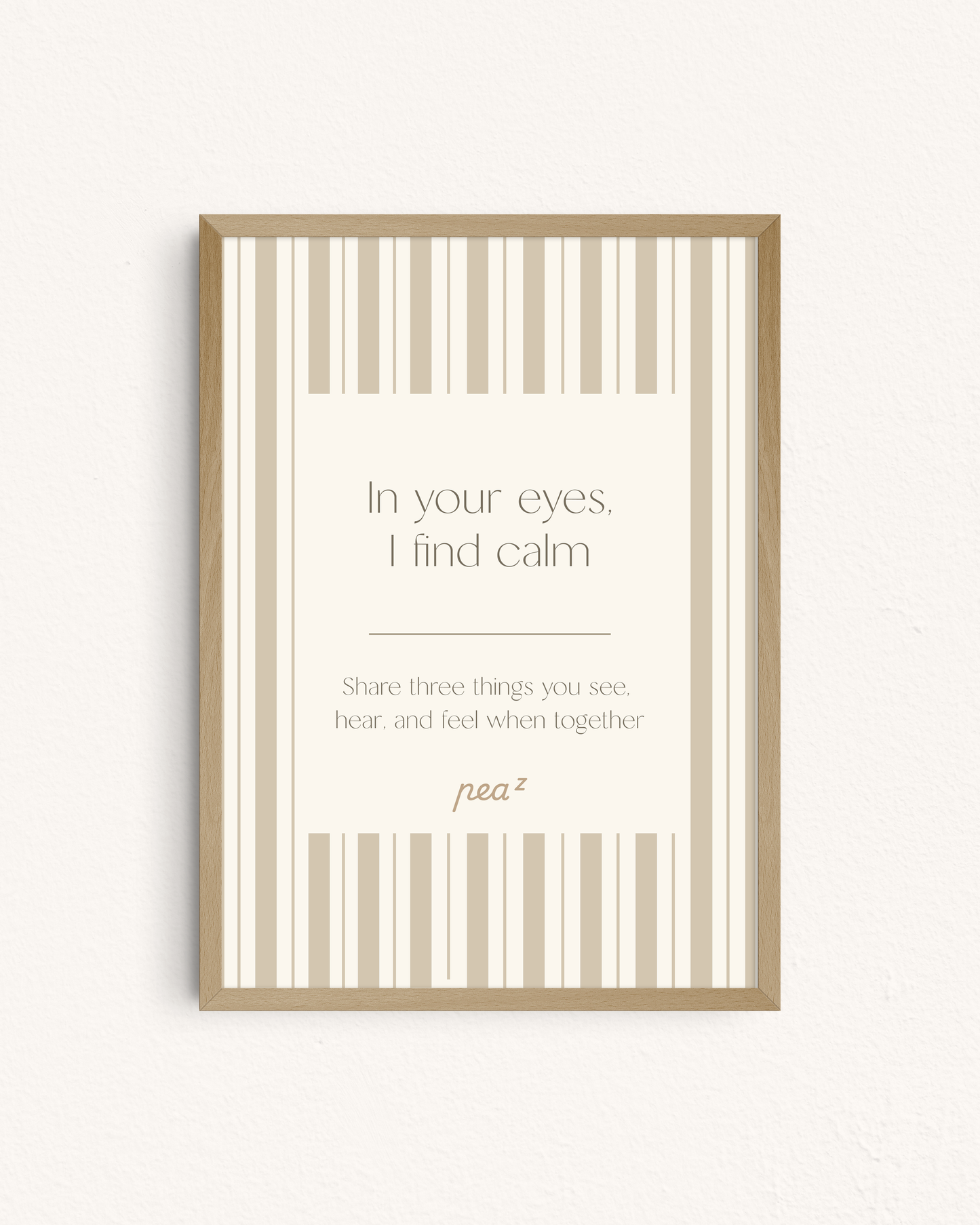 In Your Eyes, I Find Calm | Romantic Couples Wall Art for Therapy & Shared Spaces