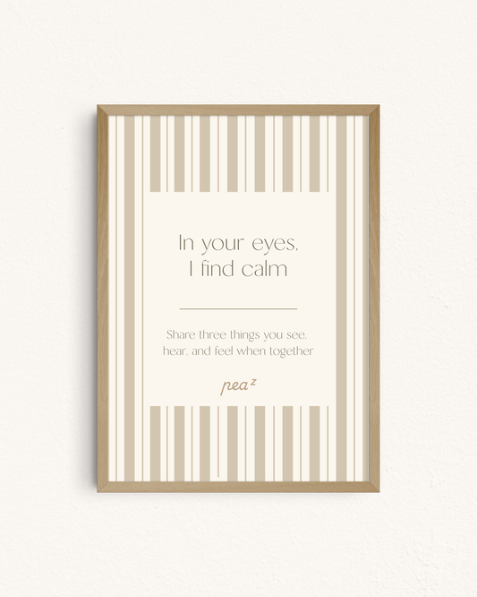 In Your Eyes, I Find Calm | Romantic Couples Wall Art for Therapy & Shared Spaces