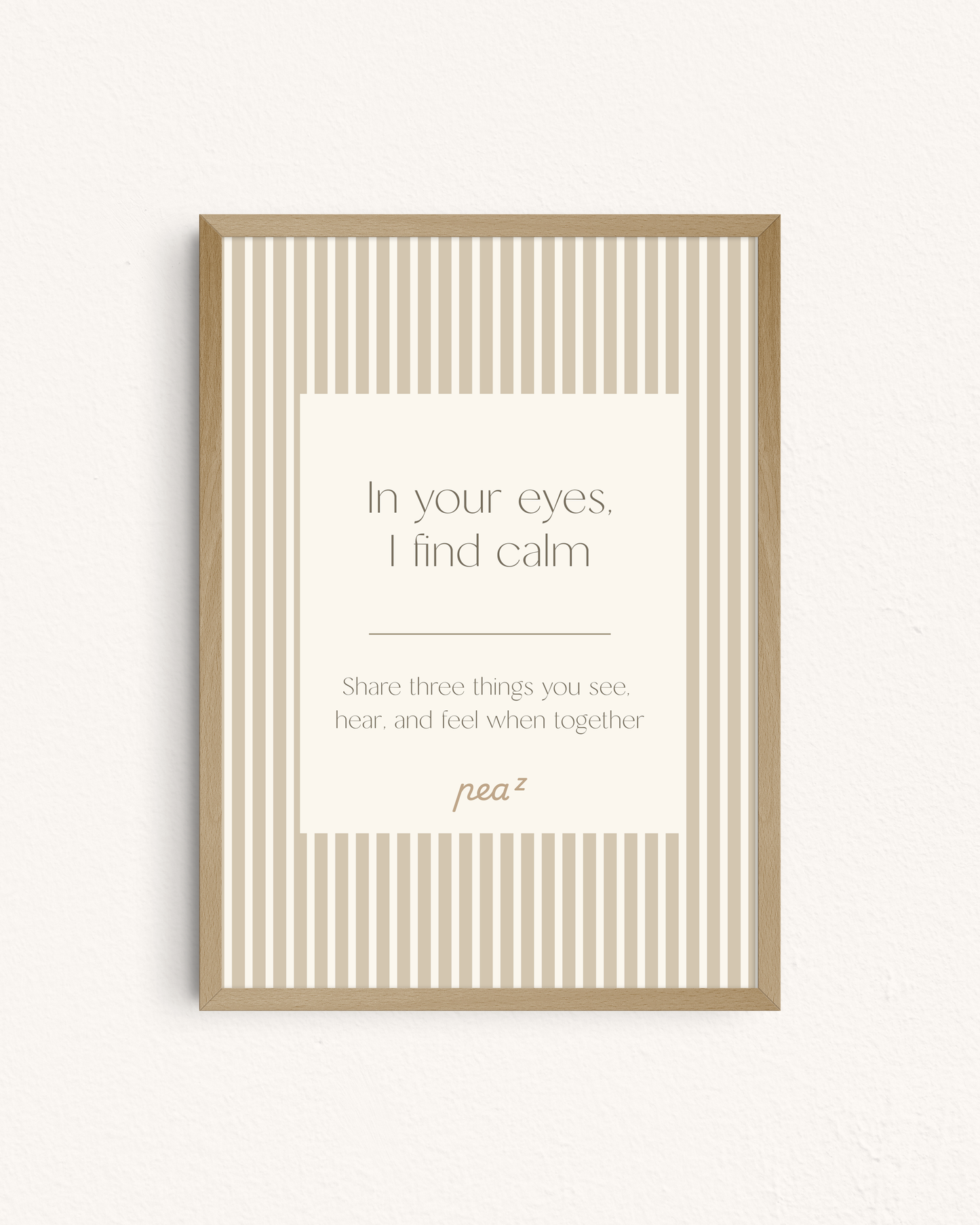 In Your Eyes, I Find Calm | Romantic Couples Wall Art for Therapy & Shared Spaces