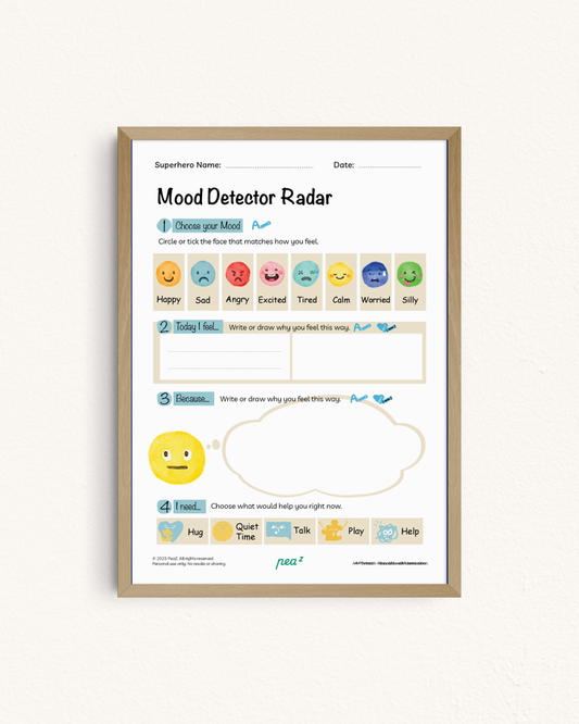 Mood Detector Radar | Kids Emotion Regulation & Needs Communication Board