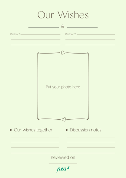 Our Wishes | Couples Intention & Reflection Board