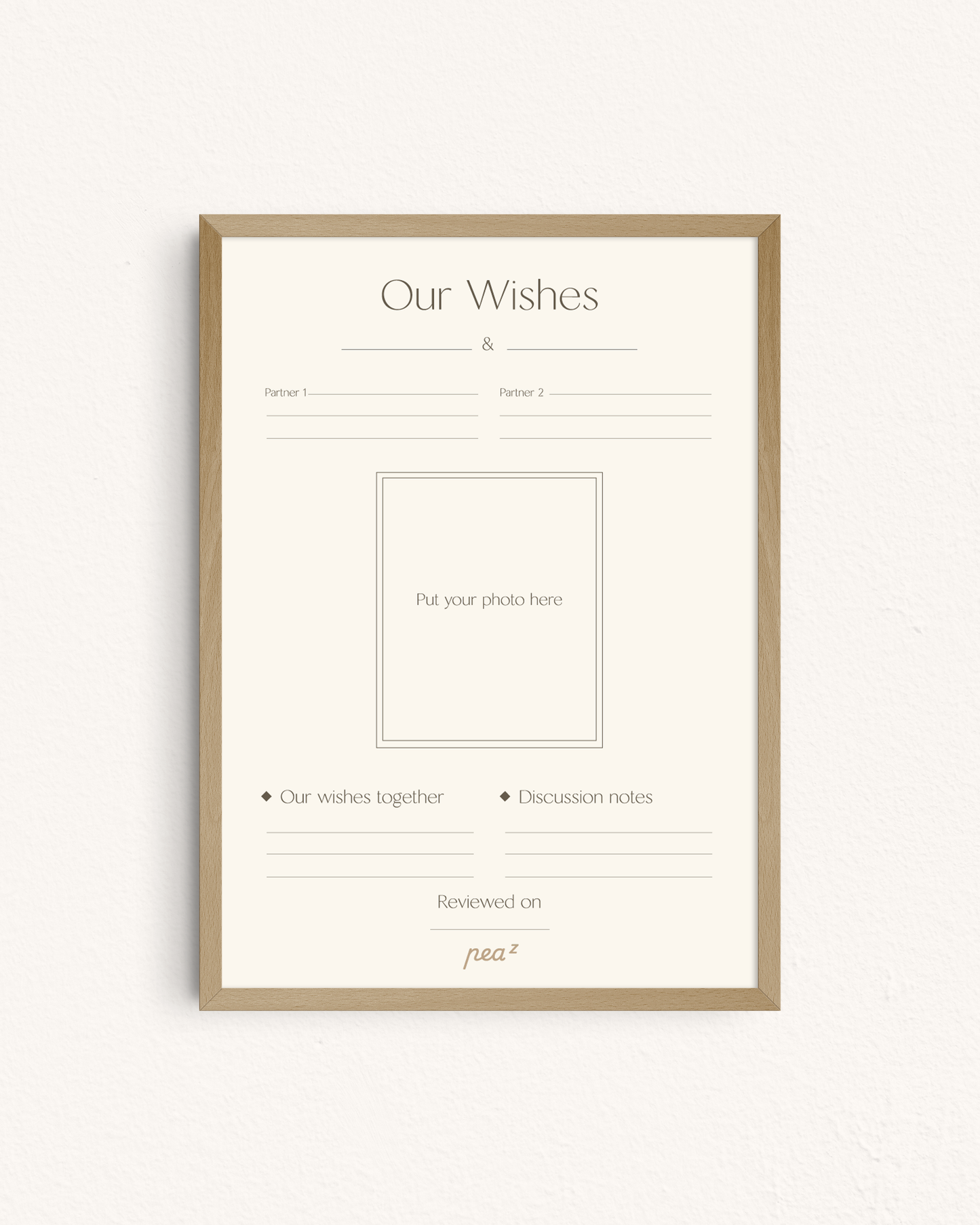 Our Wishes | Couples Intention & Reflection Board