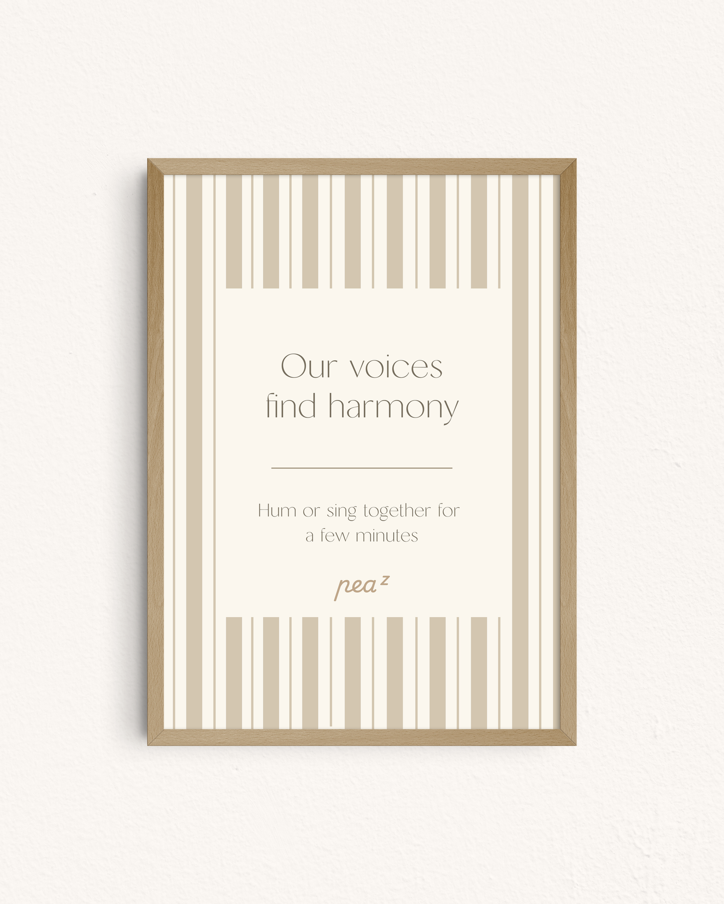 Our Voices Find Harmony | Couples Connection Quote Wall Art for Therapy Rooms & Shared Spaces