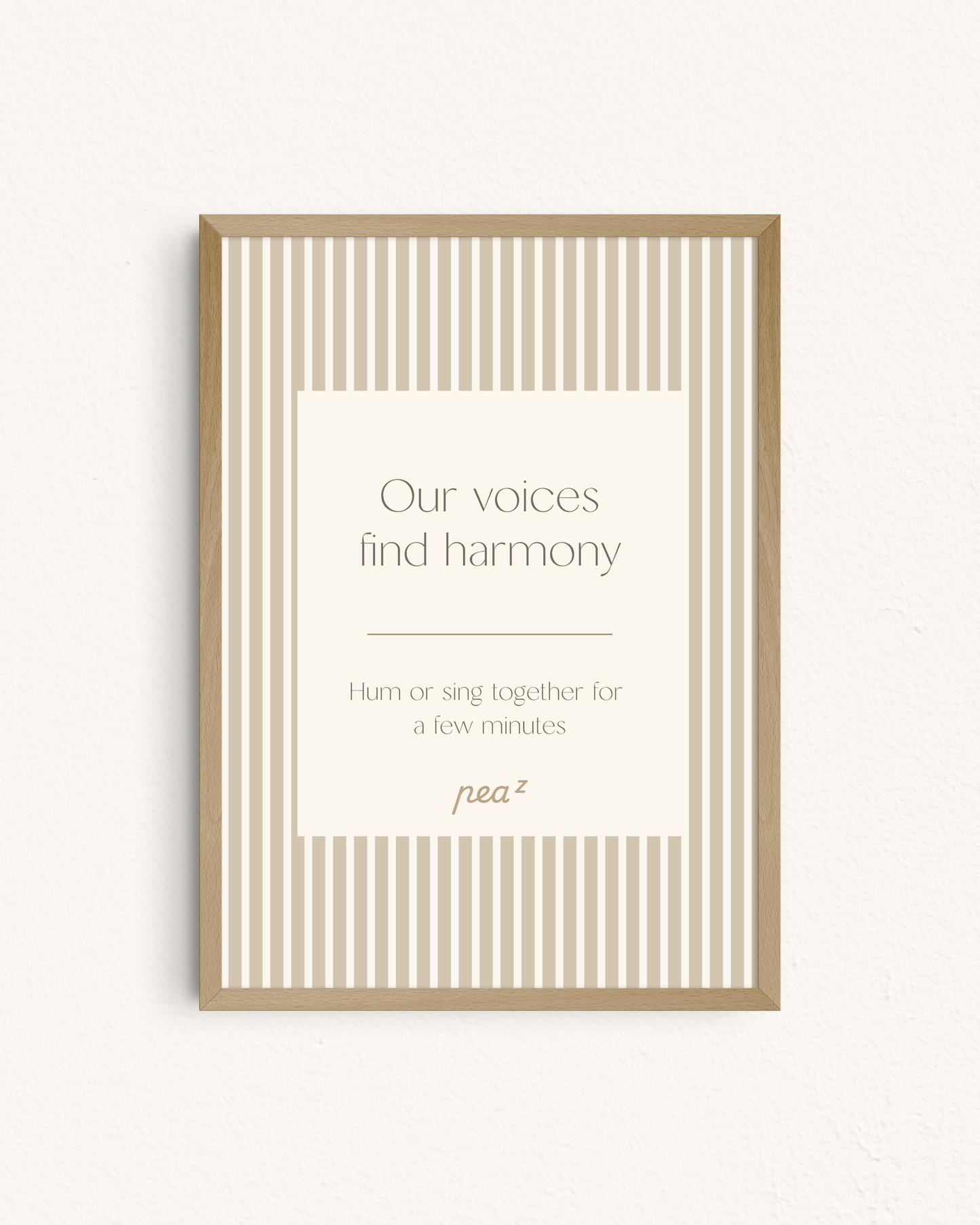 Our Voices Find Harmony | Couples Connection Quote Wall Art for Therapy Rooms & Shared Spaces